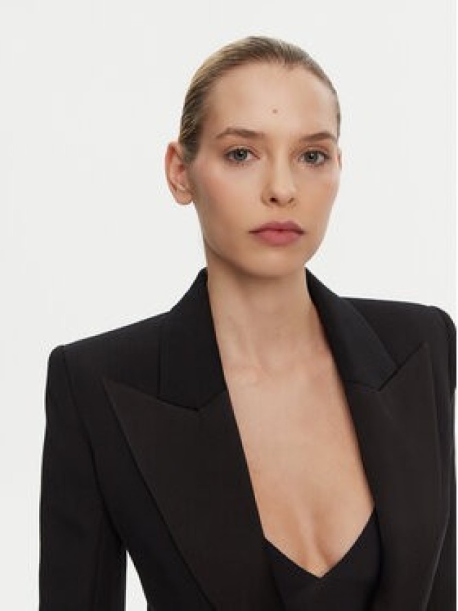 Balmain Marynarka DF1SE095ME54 Czarny Regular Fit