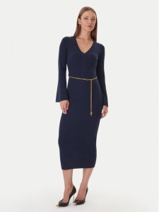 MICHAEL Michael Kors Sukienka dzianinowa MF5835G4VR Granatowy Slim Fit