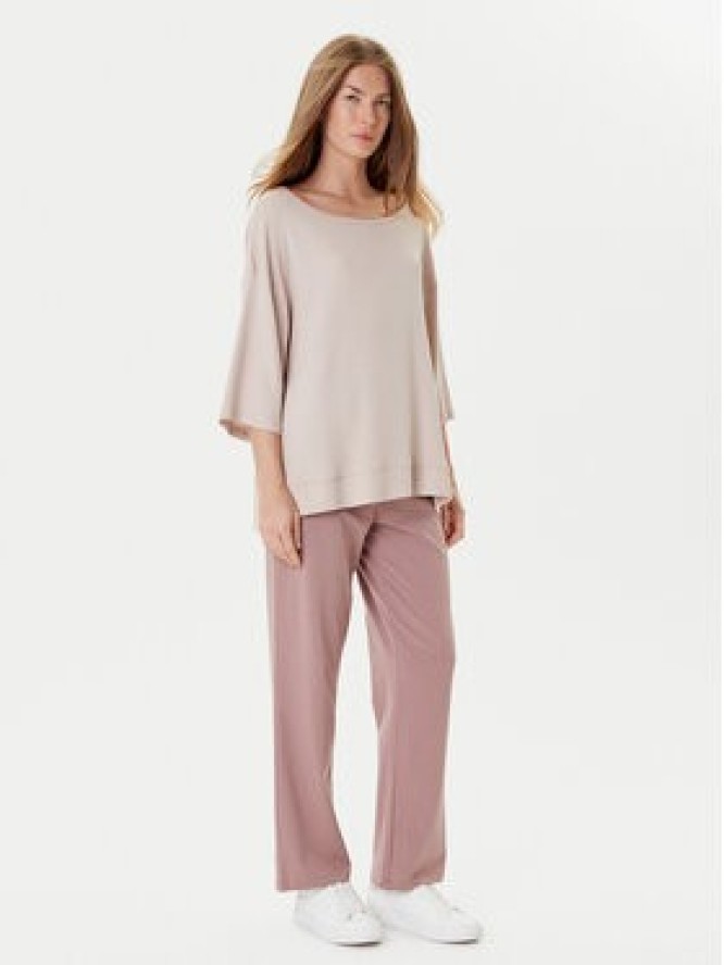 BOSS Bluzka Ottoman 50540029 Beżowy Relaxed Fit