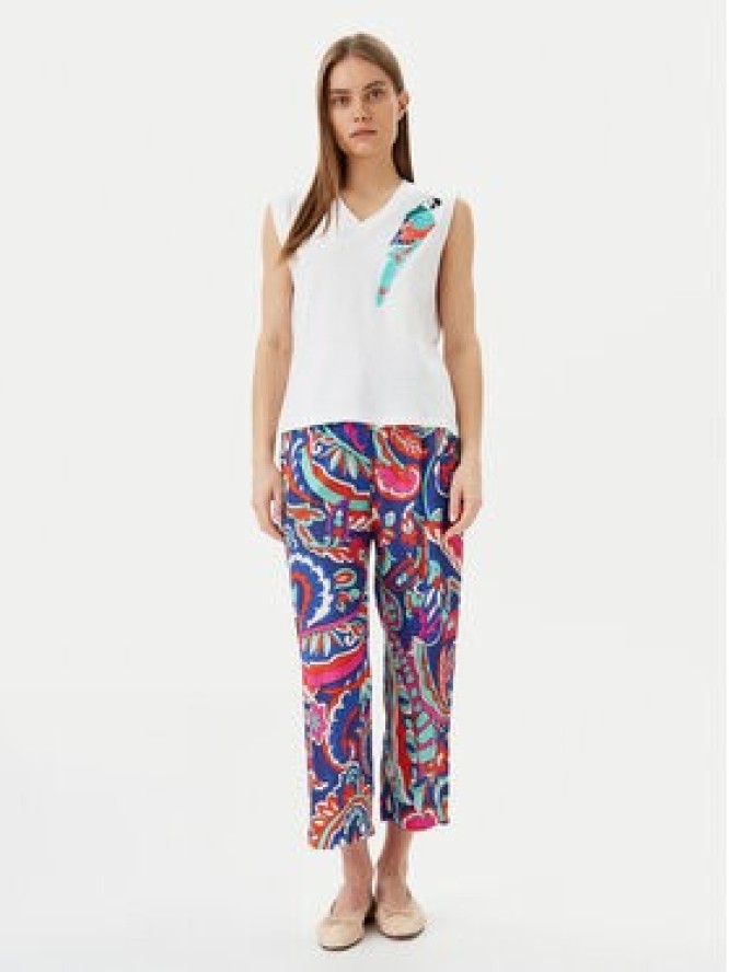 Lola Casademunt by Maite Bluzka MS2515023 Biały Regular Fit