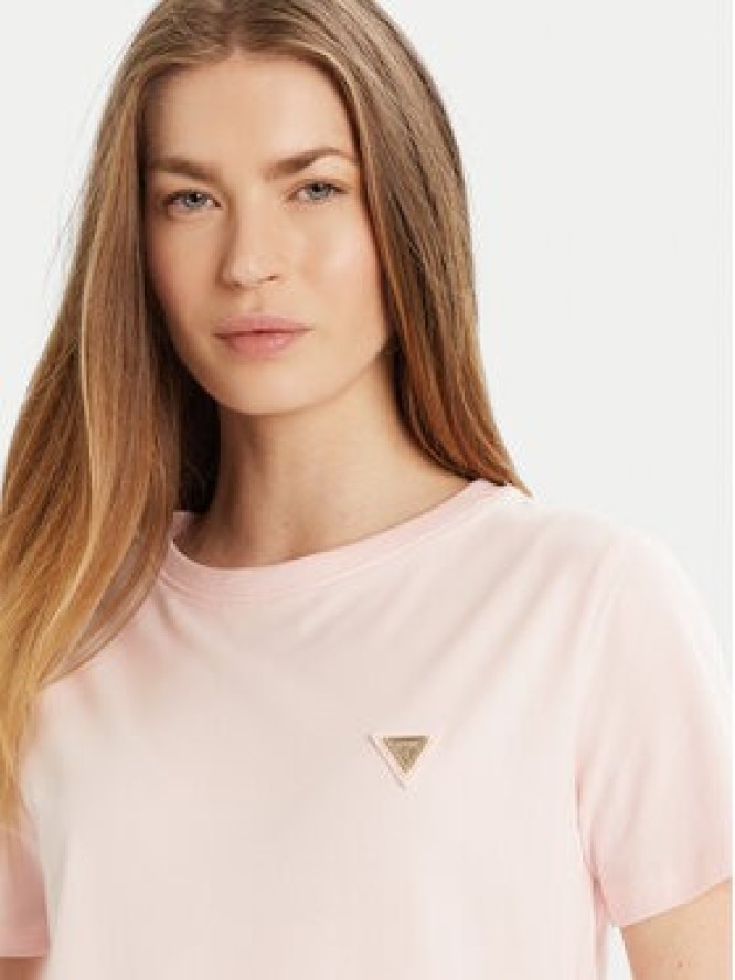 Guess T-Shirt V4YI09 J1314 Beżowy Regular Fit