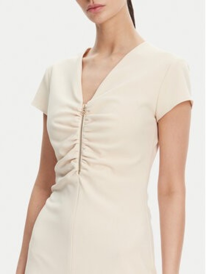 Rinascimento Sukienka koktajlowa CFC0123774003 Beżowy Regular Fit