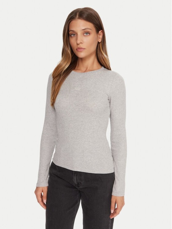 Guess Jeans Bluzka W5BP01 KA0H1 Szary Slim Fit