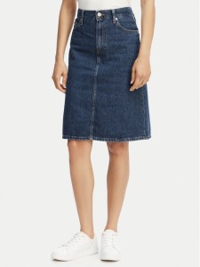 Tommy Hilfiger Spódnica jeansowa WW0WW45666 Granatowy Straight Fit