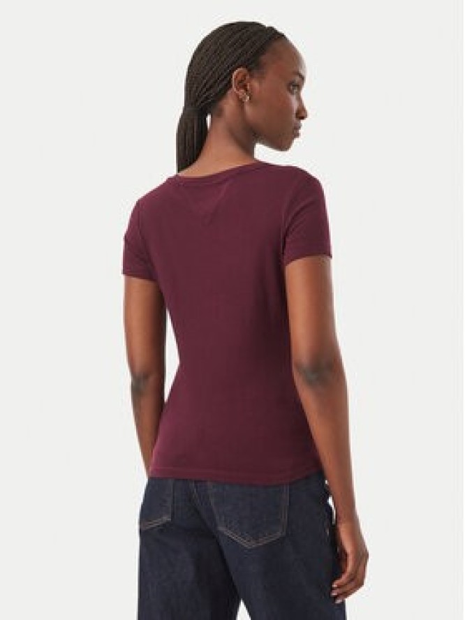 Tommy Jeans T-Shirt DW0DW20458 Fioletowy Slim Fit