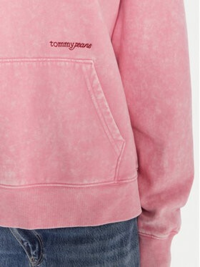 Tommy Jeans Bluza DW0DW21609 Różowy Boxy Fit