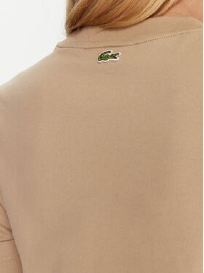 Lacoste T-Shirt TF0355 Beżowy Regular Fit