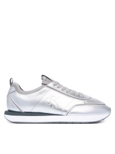 Calvin Klein Sneakersy Retro Runner Metallic HW0HW03287 Srebrny