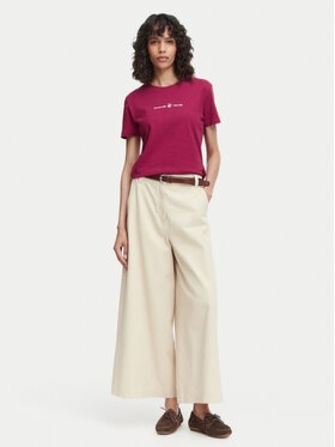 Beverly Hills Polo Club T-Shirt P-SS26W-TS6510 Bordowy Regular Fit