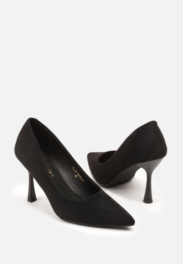 Czarne Szpilki Vices ze Skórzaną Wkładką Afurriva