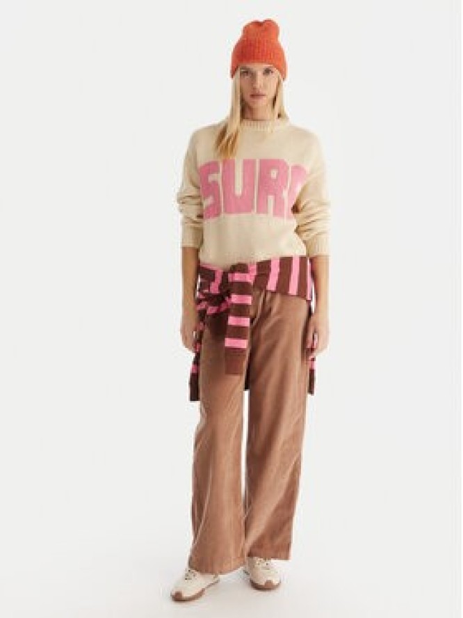 Roxy Sweter Exploring Heart ERJSW03674 Beżowy Regular Fit