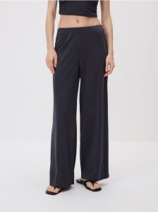 Luźne spodnie z modalem - ciemnoszary