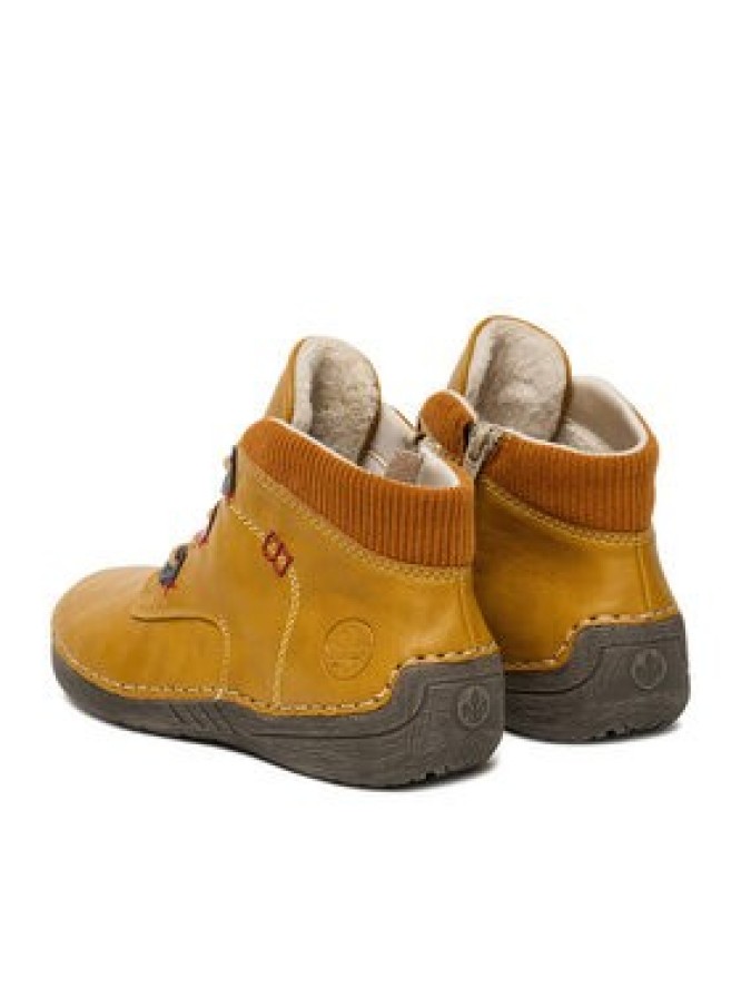 Rieker Trzewiki 52544-68 Żółty