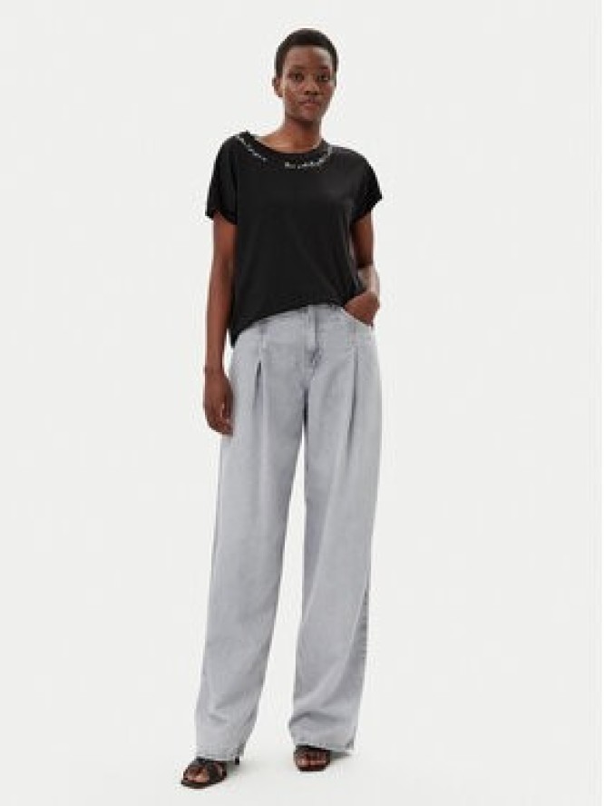 Liu Jo Sport T-Shirt TA5268 JS005 Czarny Regular Fit