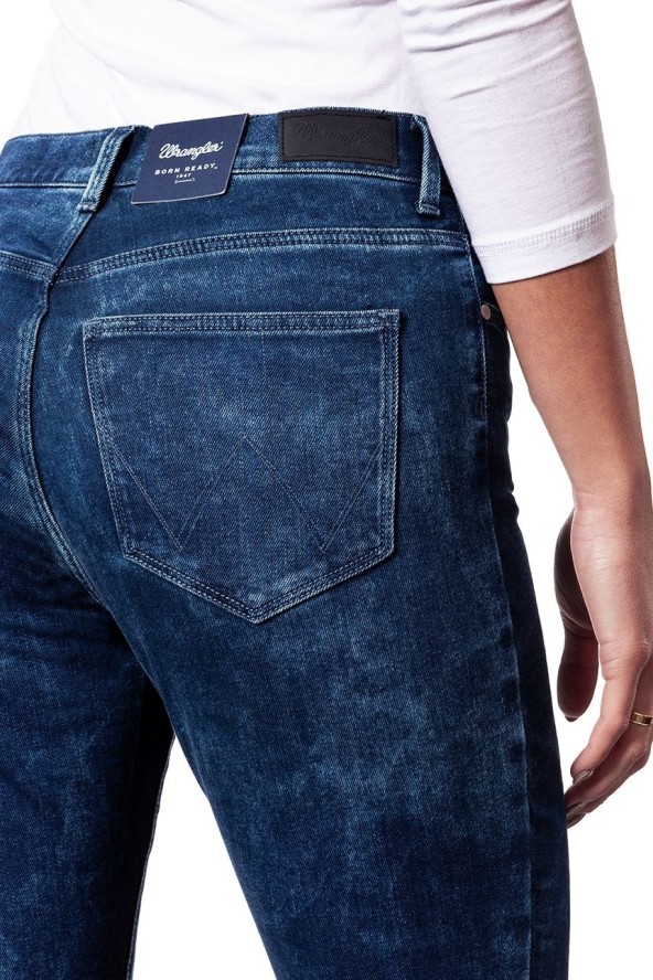 WRANGLER HIGH SKINNY BLUE MARBLE W27H6890M