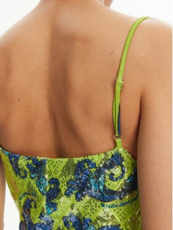 Versace Jeans Couture Sukienka koktajlowa 78HAO9B6 Zielony Slim Fit