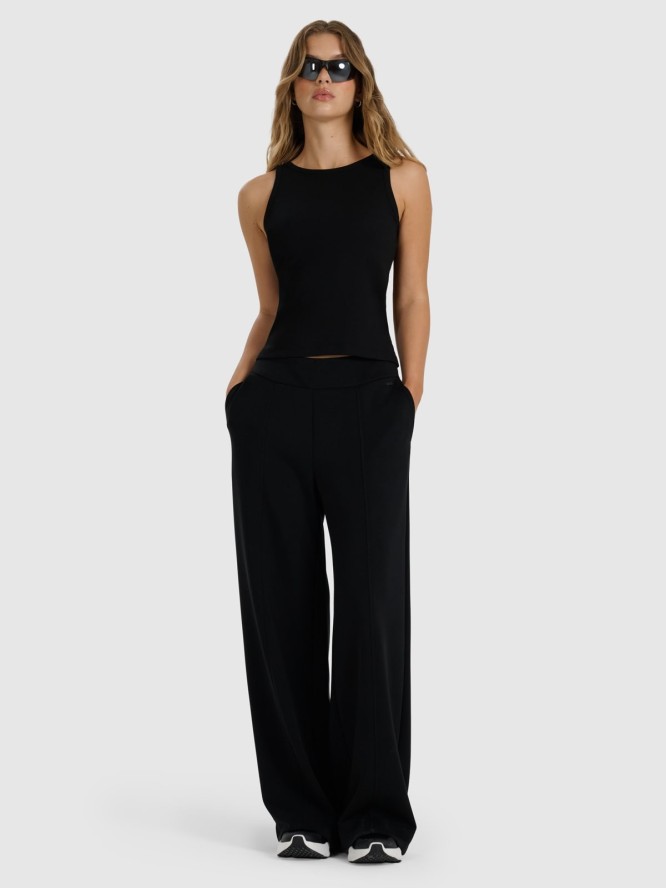 4F Top slim gładki damski - czarny XL