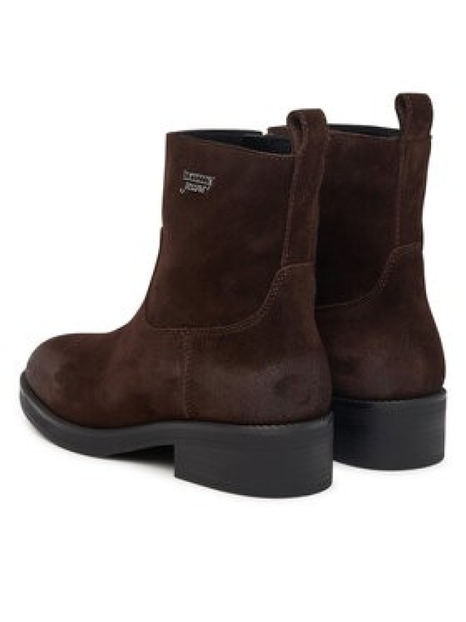 Tommy Jeans Botki Chelsea Boots EN0EN03078 Brązowy ciemny