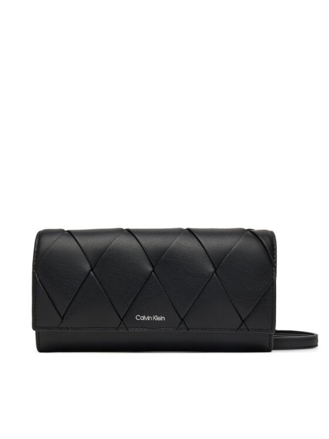 Calvin Klein Torebka Ck Woven Convertible Wallet Bag K60K612970 Czarny