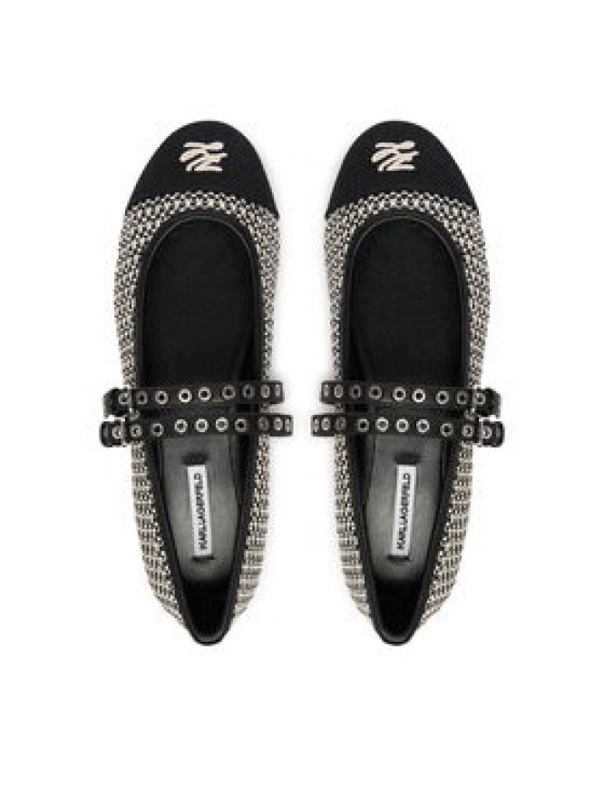 KARL LAGERFELD Baleriny Karo KL40128 Czarny