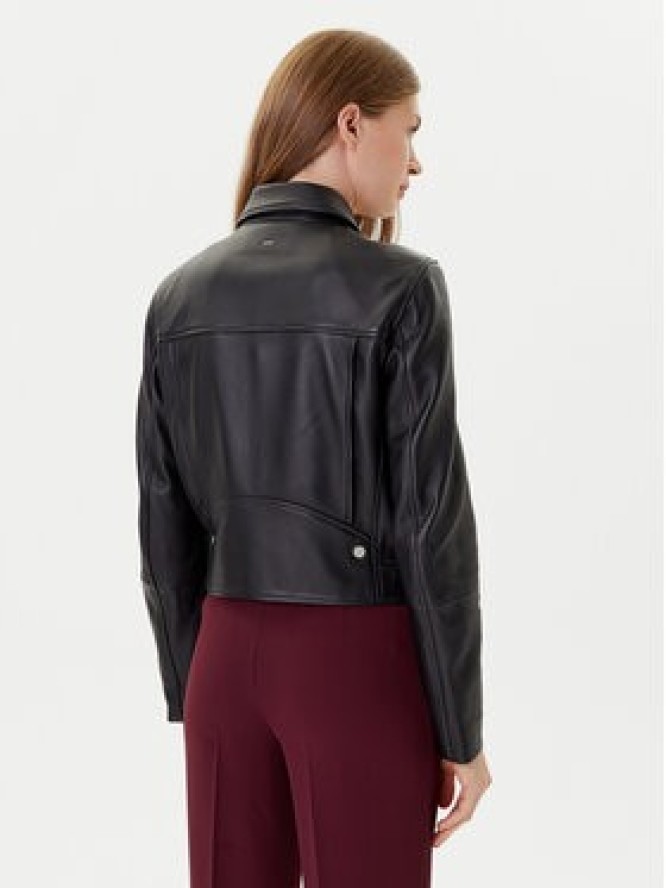 BOSS Kurtka skórzana Sayuri 50548471 Czarny Regular Fit
