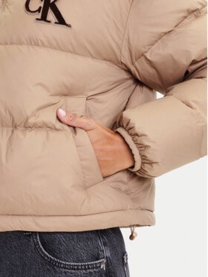 Calvin Klein Jeans Kurtka puchowa Graphic Logo LV047D503G Beżowy Regular Fit