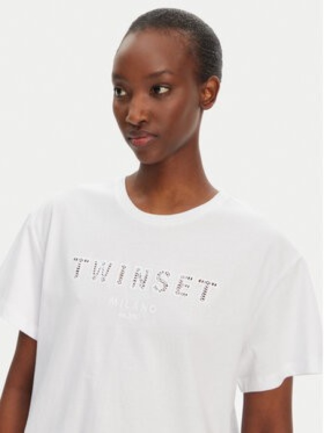 TWINSET T-Shirt 251TT2041 Biały Relaxed Fit