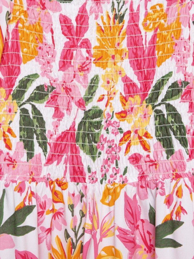 Sukienka damska maxi z motywem kwiatowym Dinova 000