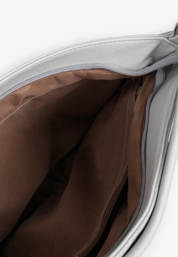 Niebieska Torebka Shopperka z Pikowaniem i Paskiem Lanarista