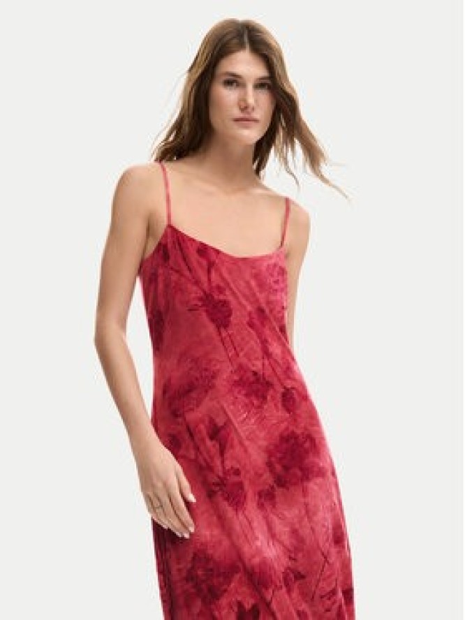 Desigual Sukienka letnia Madison 26SWVK01 Czerwony Regular Fit