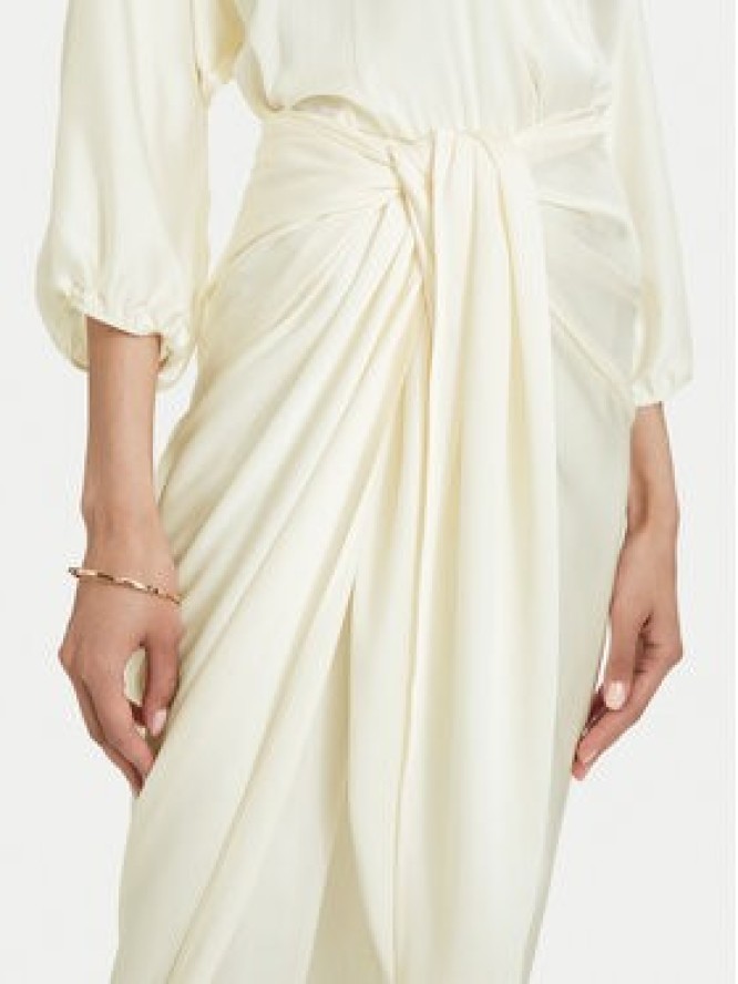 ACCESS FASHION Sukienka wieczorowa 63-3379-357 Kremowy Regular Fit