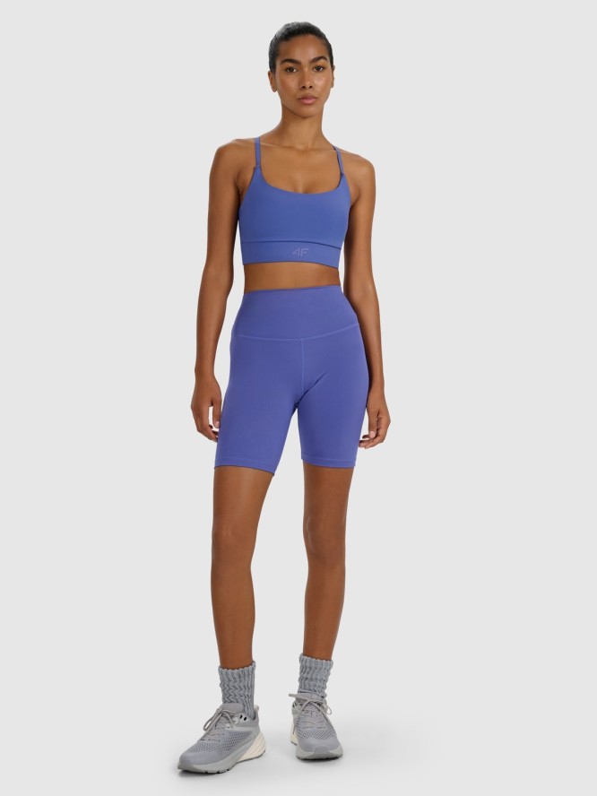 4F Legginsy kolarki treningowe damskie - granatowe M