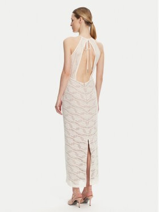 Guess Sukienka koktajlowa W5GK66 KCT80 Beżowy Slim Fit