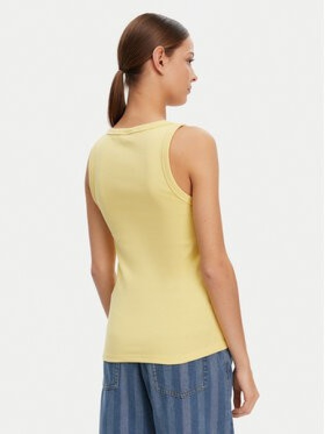 HUGO Top Datamia 50514489 Żółty Slim Fit