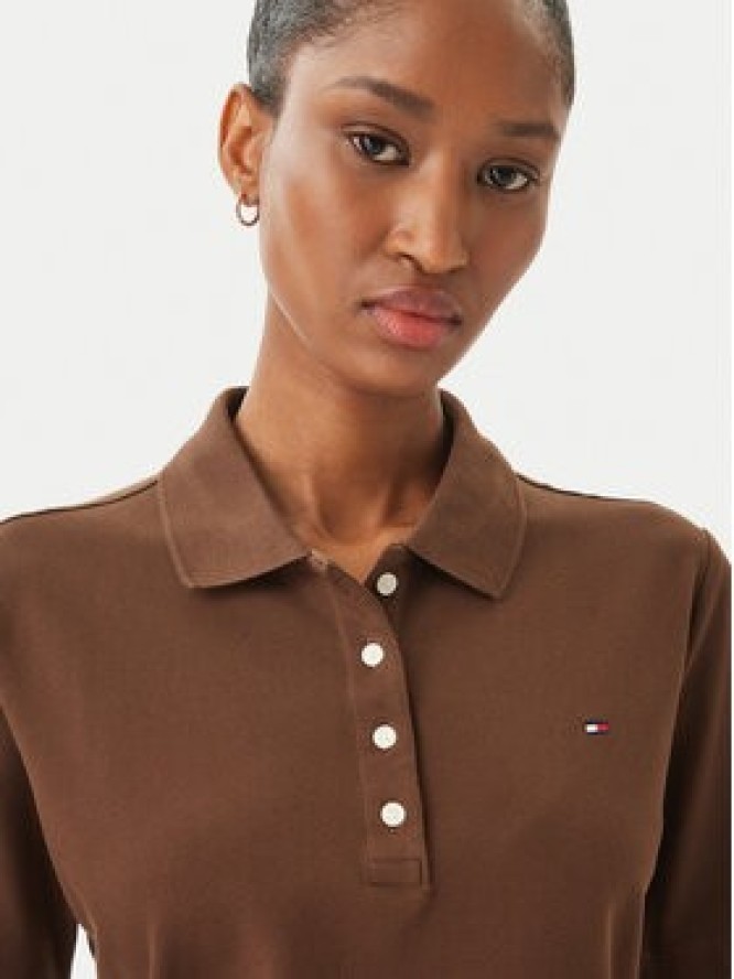 Tommy Hilfiger Polo WW0WW43224 Brązowy Regular Fit