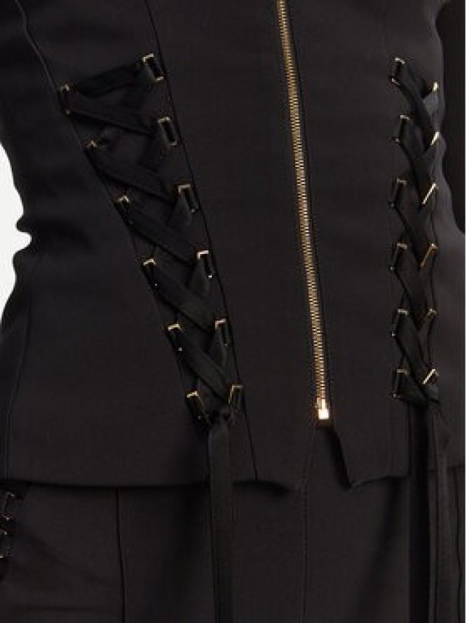 Elisabetta Franchi Marynarka GI-135-51E2 Czarny Regular Fit