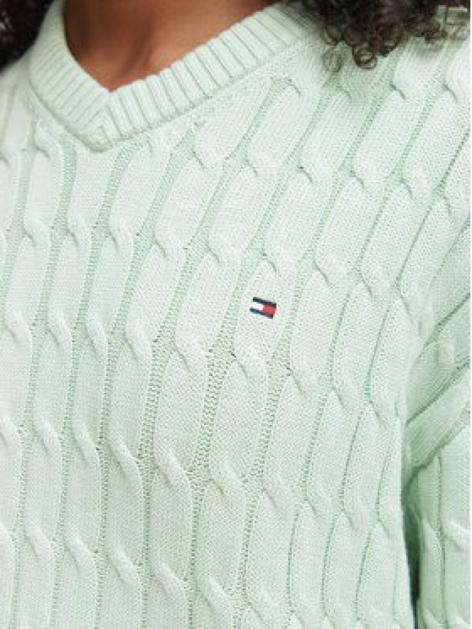 Tommy Hilfiger Sweter WW0WW48433 Zielony jasny Regular Fit