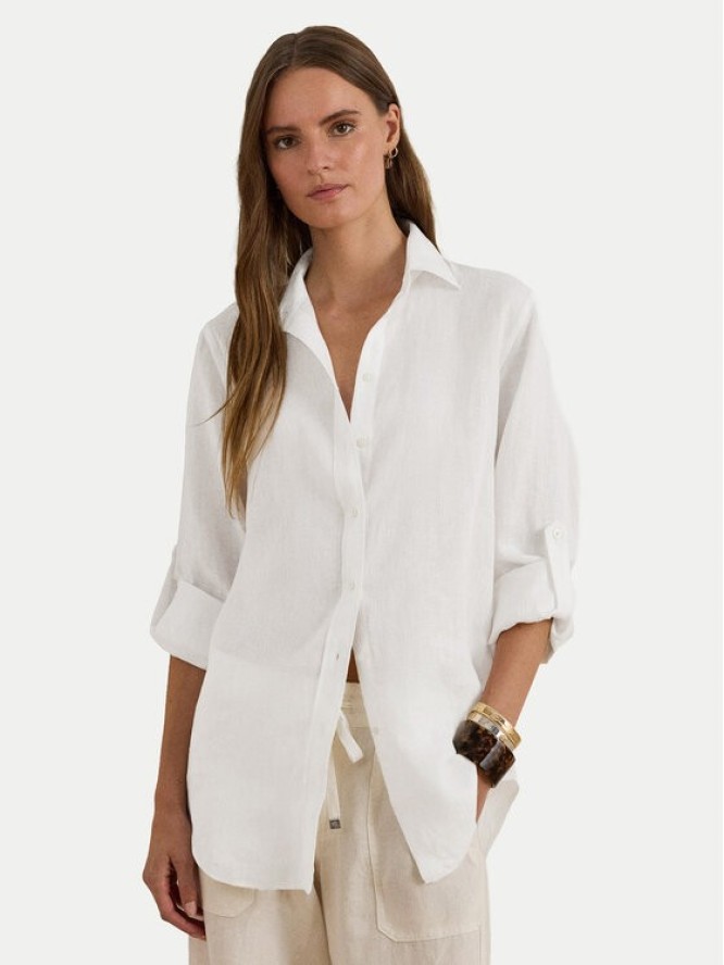 LAUREN RALPH LAUREN Koszula 200782777001 Biały Relaxed Fit