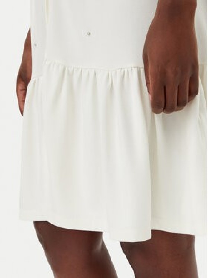 Liu Jo Sport Sukienka koszulowa TA5191 J5942 Écru Regular Fit