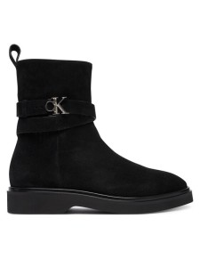 Calvin Klein Botki Ankle Boot W/ Metal Logo Sue HW0HW02664 Czarny