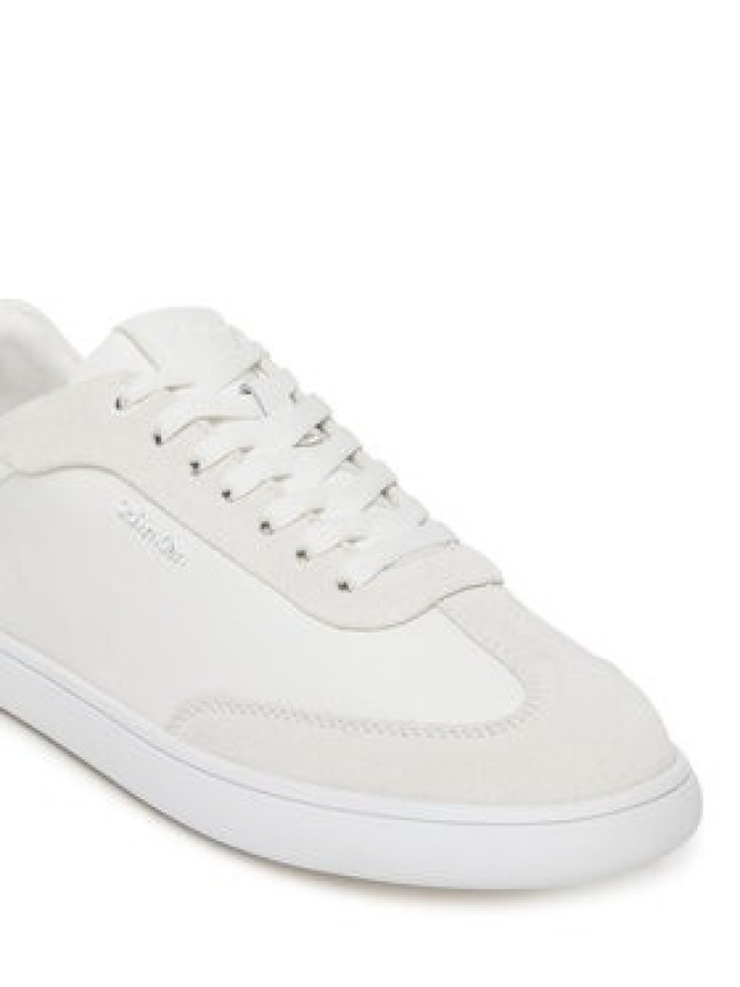 Calvin Klein Sneakersy Cupsole Lace Up - Lth Sue Mix HW0HW02435 Biały