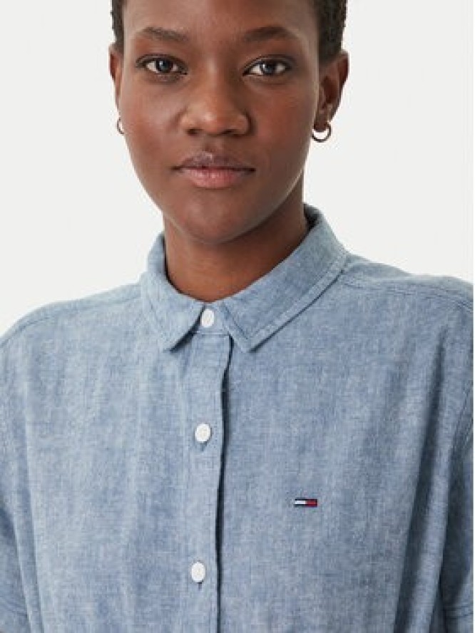 Tommy Jeans Sukienka koszulowa DW0DW18556 Niebieski Relaxed Fit