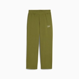Spodnie damskie Puma ELEVATED GRAPHIC WIDE TR zielone 68950122 r M