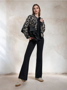 Spodnie flare - czarny