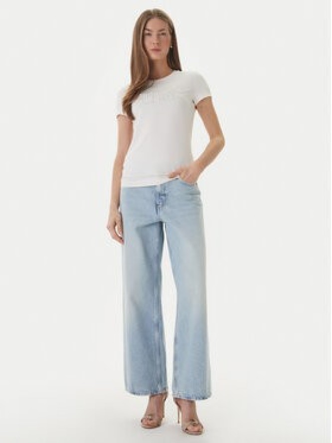 Guess T-Shirt W5GI04 J1314 Biały Slim Fit