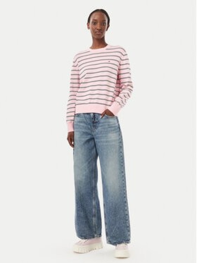 Tommy Jeans Sweter Essential DW0DW23360 Różowy Regular Fit