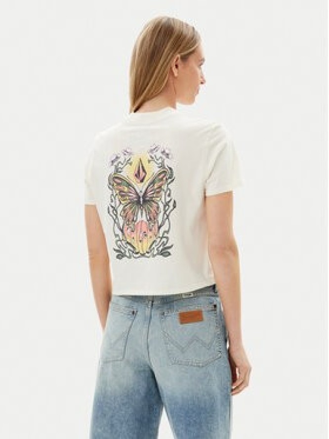 Volcom T-Shirt Pocket Dial B3512500 Écru Boxy Fit