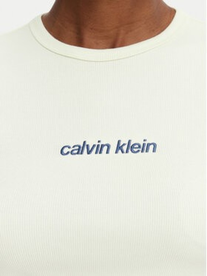 Calvin Klein Jeans T-Shirt LV047G816G Kremowy Slim Fit