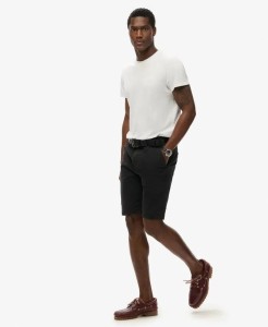 superdry Vintage International Chino Shorts slim 100% bawełna – Washed Black