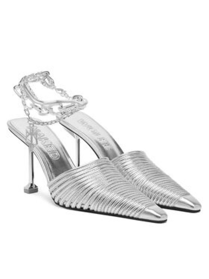 Naked Wolfe Klapki Chromed 00078 Srebrny